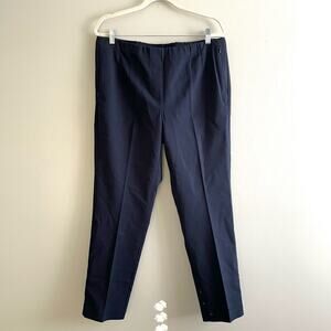 NWT J Jill Size 14 Navy Blue Pants Zipper Pockets Elastic Waist